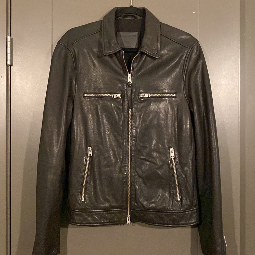 AllSaints Black Leather Jacket - Size Small